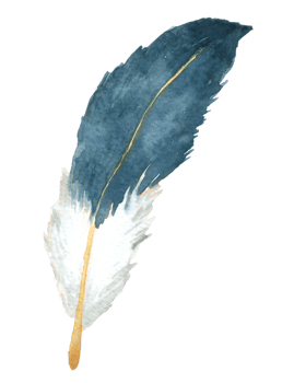 Feather watercolor hand paint png