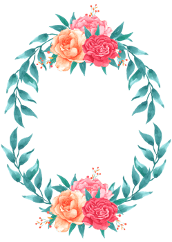 Flower wreath watercolor hand paint png