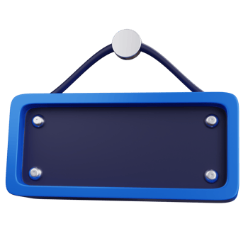3d rendering empty hanging board isolated png