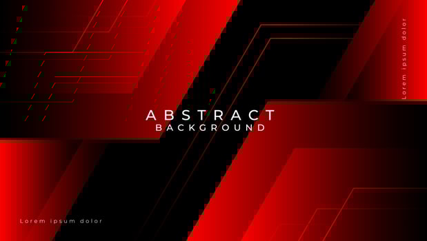 Abstract banner background with red shapes vector