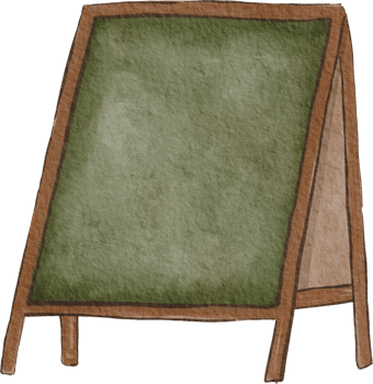 watercolor Menu Black Board png