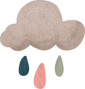 watercolor cloud and rain png