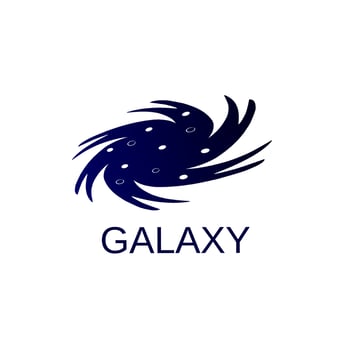 Illustration vector graphic design of template logo vortex galaxy