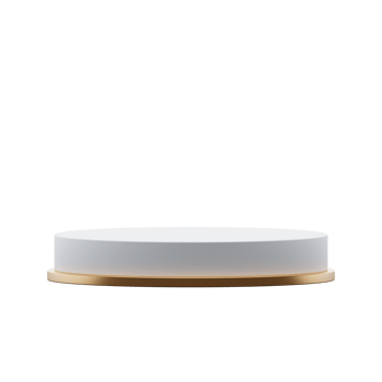 3d White Blank podium stand display. Minimalist pedestal or showcase scene for present product and mock up png