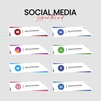 Lower Third Vector Template