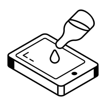 An icon of colour picker line design vector