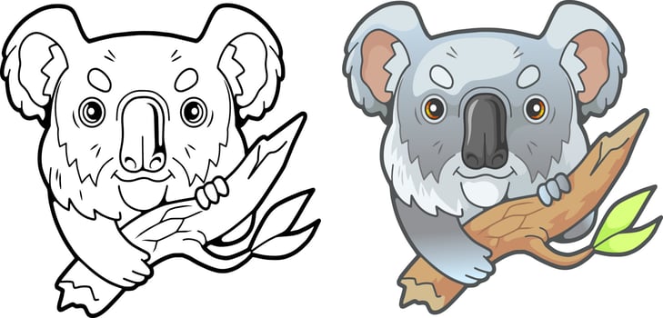 cute little koala vector