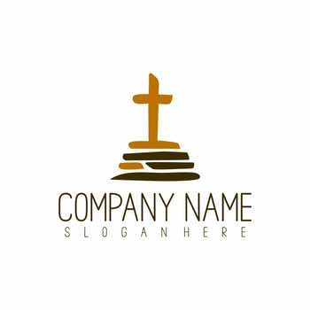 christian church illustration logo vector