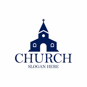 christian church illustration logo vector