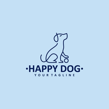 dog logo illustration vector