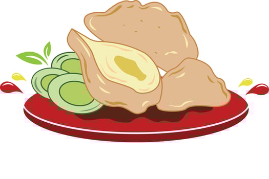 Palembang food pempek vector design