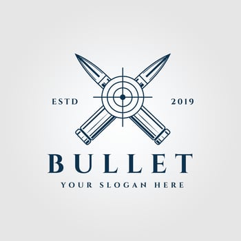 bullet vintage logo, icon and symbol,  vector illustration design