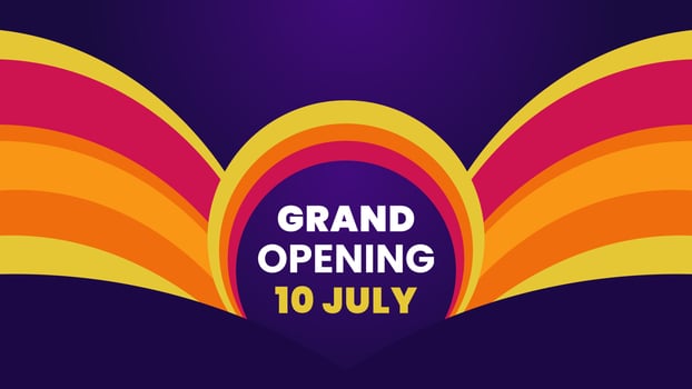 Grand Opening Decorative Sale Banner Background Design vector