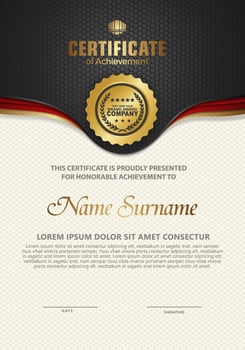 Certificate template with luxury and elegant texture modern pattern background vector