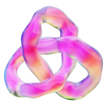3d Abstract Shape with Iridescent Color Illustration. Isolated Geometric Shapes for Decoration. png