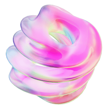 3d Abstract Shape with Iridescent Color Illustration. Isolated Geometric Shapes for Decoration. png