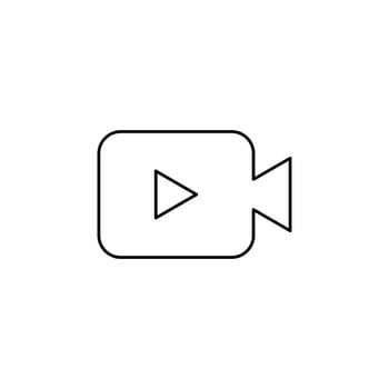 Video, Play, Film, Player, Movie Thin Line Icon Vector Illustration Logo Template. Suitable For Many Purposes.