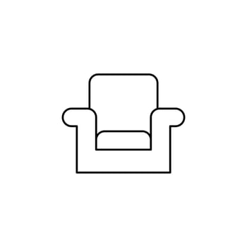 Chair, Seat Thin Line Icon Vector Illustration Logo Template. Suitable For Many Purposes.