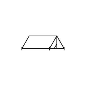 Camp, Tent, Camping, Travel Thin Line Icon Vector Illustration Logo Template. Suitable For Many Purposes.