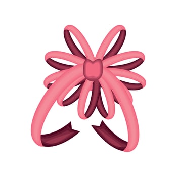 pink bow ribbon vector