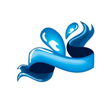 water drops and banner vector