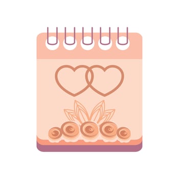 wedding calendar date vector
