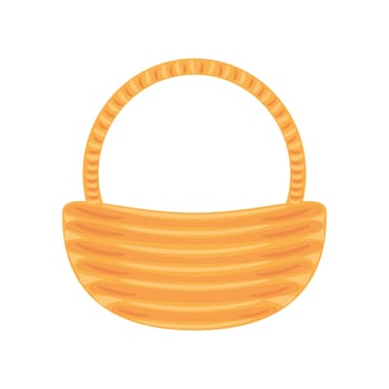 wicker basket icon vector