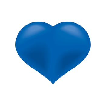 blue heart love vector