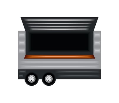 food truck isolated icon vector