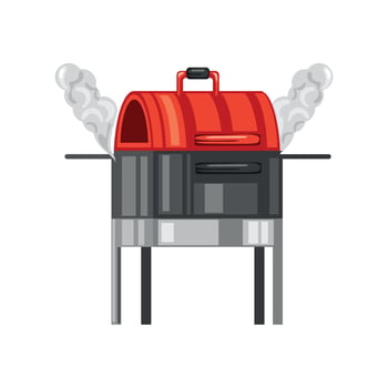 bbq grill smoke vector