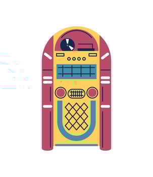 retro jukebox music vector
