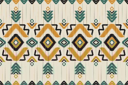 Carpet ethnic pattern art. Ikat seamless pattern in tribal. American, Mexican style. Design for background, wallpaper, vector illustration, fabric, clothing, carpet, textile, batik, embroidery.