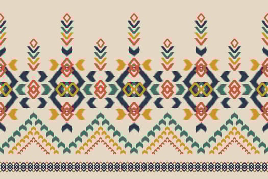 Abstract ethnic pattern art. Ikat seamless pattern traditional. American, Mexican style. Design for background, wallpaper, vector illustration, fabric, clothing, carpet, textile, batik, embroidery.