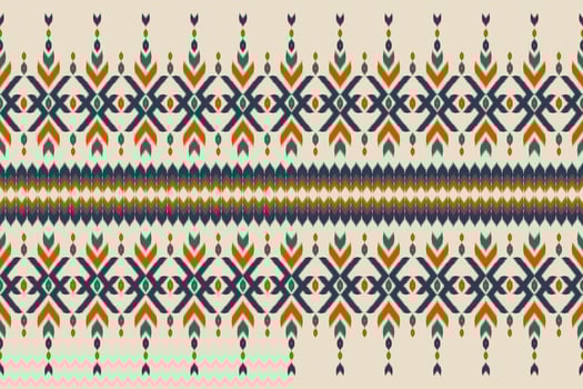 Abstract ethnic pattern art. Ikat seamless pattern traditional. American, Mexican style. Design for background, wallpaper, vector illustration, fabric, clothing, carpet, textile, batik, embroidery.