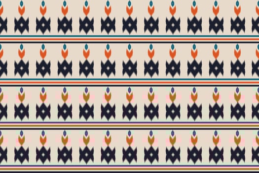 Ikat seamless pattern in tribal. Geometric ethnic oriental pattern. Design for background, wallpaper, vector illustration, fabric, clothing, carpet, textile, batik, embroidery.