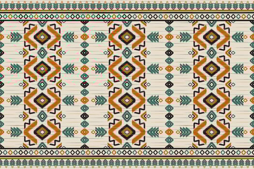 Carpet ethnic pattern art. Ikat seamless pattern in tribal. American, Mexican style. Design for background, wallpaper, vector illustration, fabric, clothing, carpet, textile, batik, embroidery.