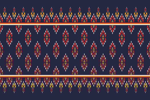 Carpet ethnic pattern art. Ikat seamless pattern traditional. American, Mexican style. Design for background, wallpaper, vector illustration, fabric, clothing, carpet, textile, batik, embroidery.