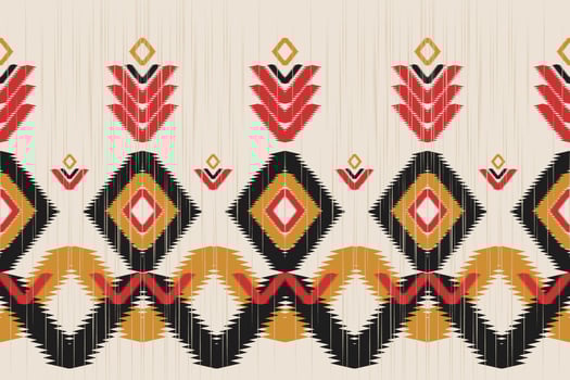 Abstract ethnic pattern art. Ikat seamless pattern traditional. American, Mexican style. Design for background, wallpaper, vector illustration, fabric, clothing, carpet, textile, batik, embroidery.