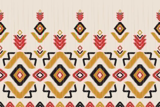 Abstract ethnic pattern art. Ikat seamless pattern traditional. American, Mexican style. Design for background, wallpaper, vector illustration, fabric, clothing, carpet, textile, batik, embroidery.