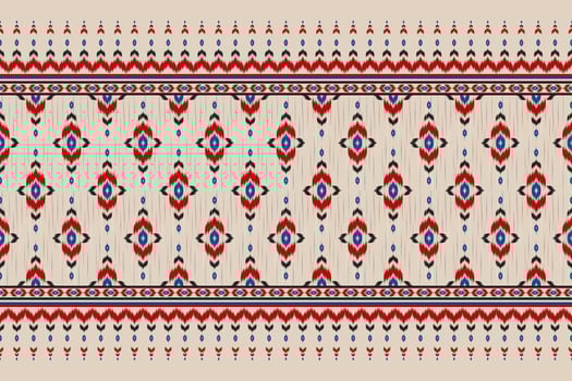 Carpet ethnic pattern art. Ikat seamless pattern in tribal. American, Mexican style. Design for background, wallpaper, vector illustration, fabric, clothing, carpet, textile, batik, embroidery.