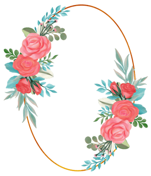 Rose flower bouquet watercolor frames png