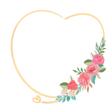 Rose flower bouquet watercolor frames png