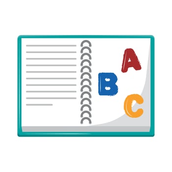 kindergarten book learn vector