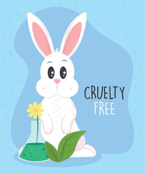 cruelty free invitation card vector
