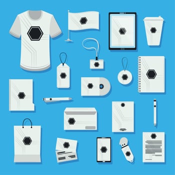 corporate brand identity mockup vector
