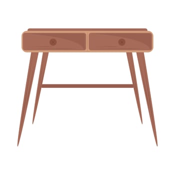 table with drawers vector