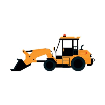construction backhoe machine vector