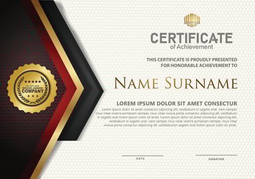 Luxury modern certificate template with flow lines effect ornament on texture pattern background, vector illustration