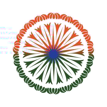 Indian Independence day mandala art vector
