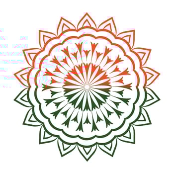 Indian Independence day mandala art vector